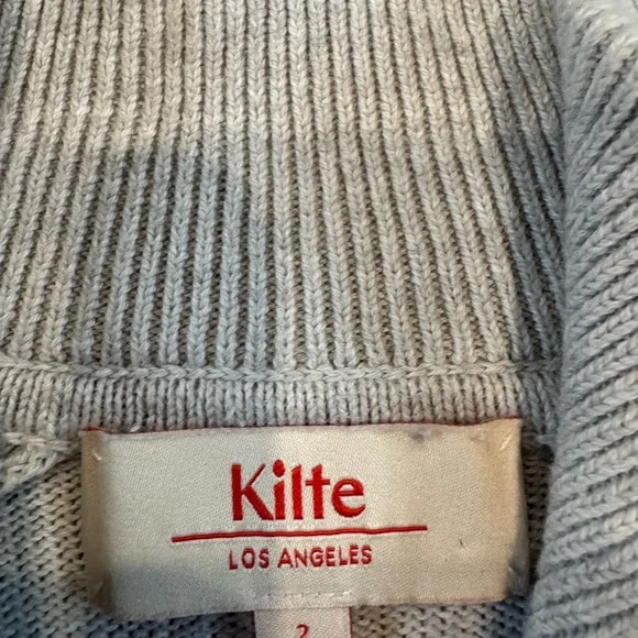 Kilte Los Angeles Gray Half-Zip Women's Sweater - Picture 4 of 9